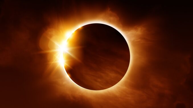 Close Up Of A Total Solar Eclipse